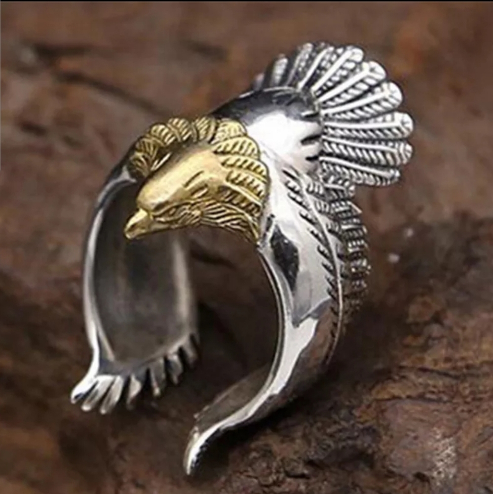 Stainless Steel Eagle Biker Unique Ring